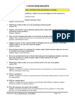 Consumer Rights Important Questions and Answers PDF