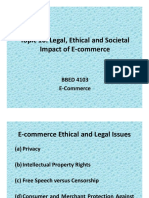 Topic 10: Legal, Ethical and Societal Impact of E-Commerce