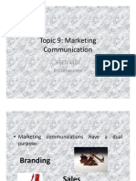 Topic 9: Marketing Communication: BBED 4103 E-Commerce