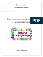 Kriteriji Ocjenjivanja Elementi Vrednovanja PN2015-16 PDF