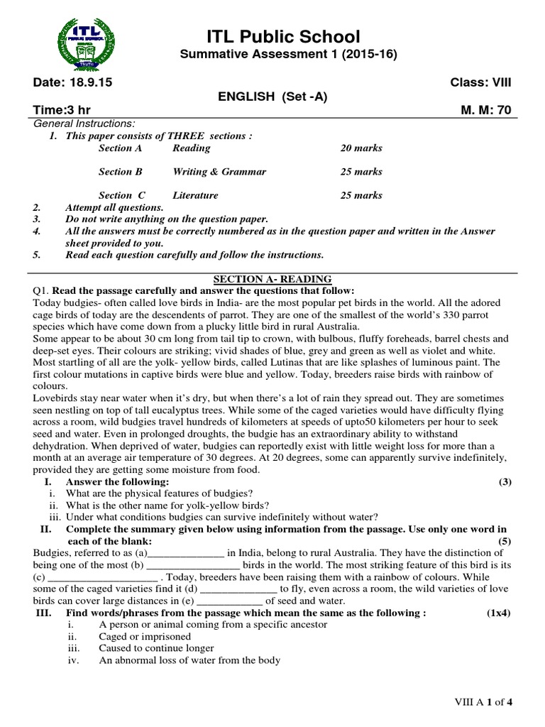 thinker active english workbook class 8 solutions pdf