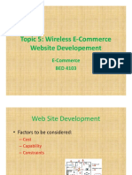 Topic 5: Wireless E-Commerce Website Developement