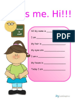 Creative Writingthis Is Me Hi 1 Beginner Writing Creative Writing Tasks - 28681