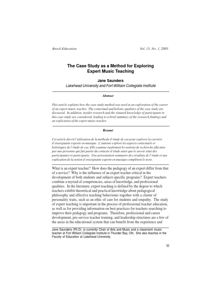 Case Study Theory PDF Case Study Music Education
