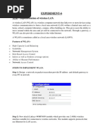 Experiment-6: AIM:-Implementation of Wireless LAN