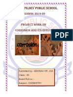 Dav Kapildev Public School: Project Work On Corrosion and Its Effect