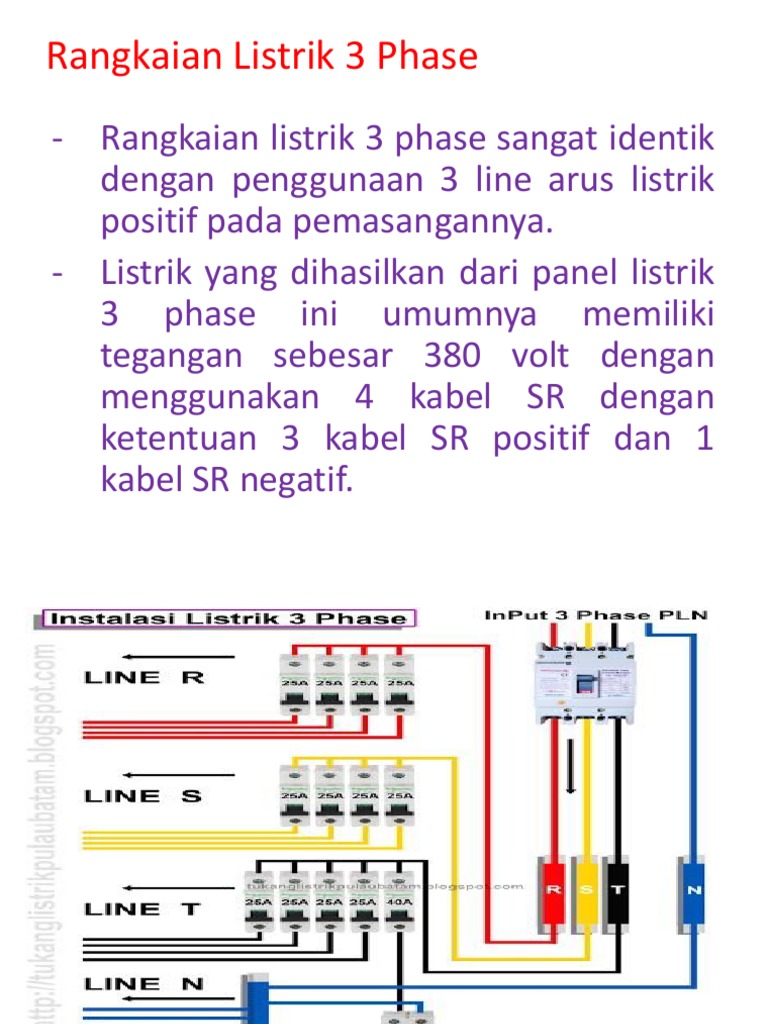 Rangkaian dan Komponen Panel Listrik 3 Phase | PDF
