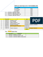 Jadwal Mawar Cup 17 November..