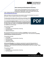 Using The Cambridgeshire Learning and Development Summary: WWW - Cambridgeshire.gov - Uk/eyc