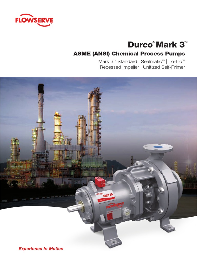 Durco Mark 3 ASME (ANSI) Chemical Process Pumps PDF Bearing (Mechanical) Pump