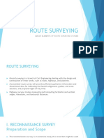 Major Elements of Route Surveying Systems