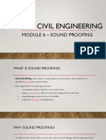 Basics of Civil Engineering: Module 6 - Sound Proofing