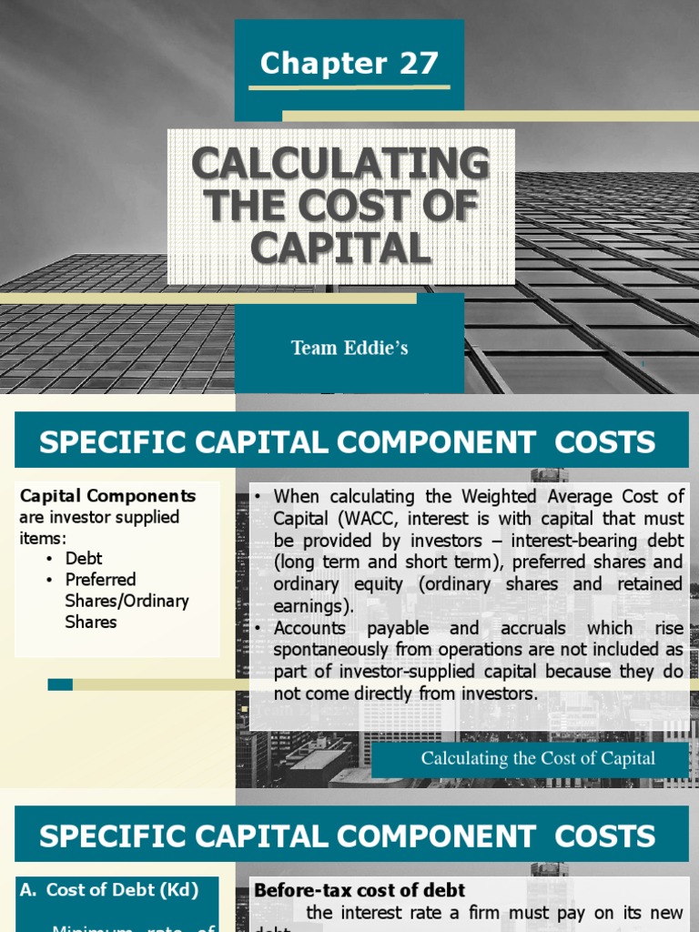 Cost of Capital Calculation Methods | PDF | Cost Of Capital | Stocks