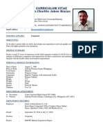 Curriculum Vitae MR - Charlito Jabon Brazas: Permanent Address