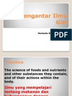 Pengantar Ilmu Gizi: Hertanto W Subagio