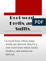 Root Word, Prefix and Suffix