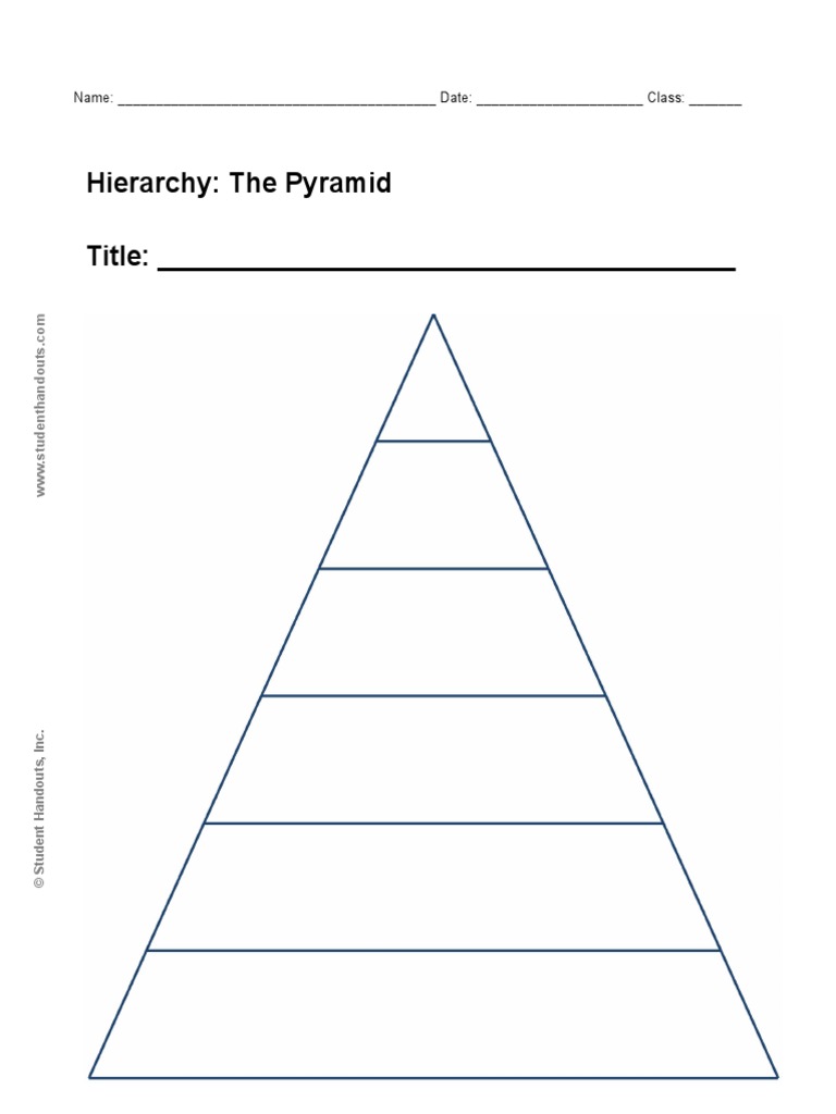 6 Level Printable Blank Pyramid Chart