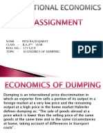 ECONOMICS OF DUMPING - ANALYSIS OF PRICE DISCRIMINATION