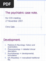 The Psychiatric Case Note