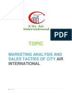 Intern On: Marketing Analysis and Sales Tacties of City Air Intl.