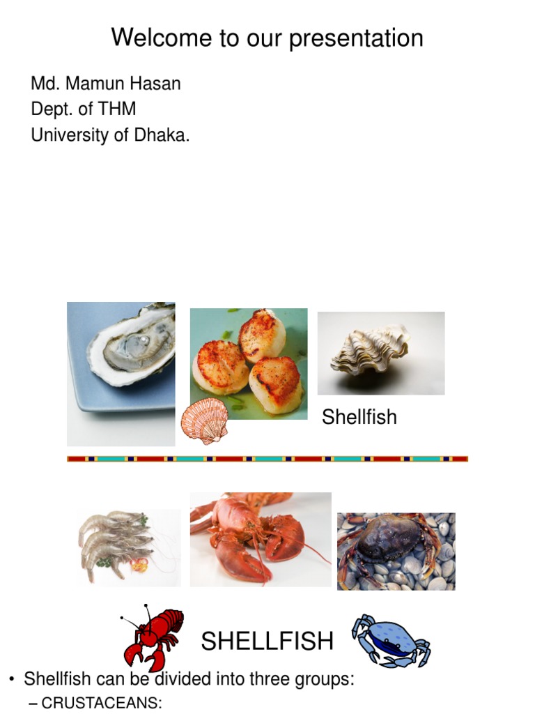 Shellfish Slide For Culinary Cource | PDF