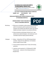 SK Kebijakan Pelayanan Lab Satu Pintu (Bukti Perbaikan Tiap Unit)