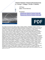 Engineering Statistics, Student Solutions Manual PDF Download (By Douglas C. Montgomery, George C. Runger, Norma F. Hubele)
