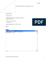 Object: To Print The Factorial of A Number Given by User. Source Code