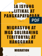 Mga Isyung Politikal at Pangkapayapaan