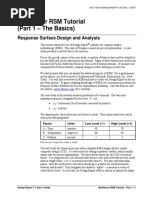 Multifactor RSM Tutorial (Part 1 - The Basics) : Response Surface Design and Analysis