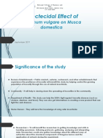 Insectecidal Effect Of: Origanum Vulgare On Musca Domestica