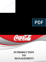 managenment project on coca cola