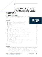 Dominance and Prestige Dual Strategies For Navigating Social Hierarchies