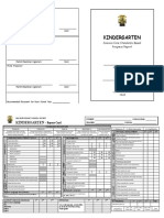 Kindergarten: Common Core Standards-Based Progress Report