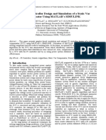 Optimal PI Controller Design and Simulation of A Static Var Compensator Using MATLAB's SIMULINK