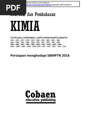 Soal Dan Pembahasa Kimia 1975 Dan 2014