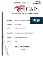 Fta-Psicologia Politica - Daniel Angel Mendoza Acevedo - 2015127884-Viii Ciclo