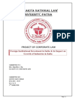 Chanakya National Law University, Patna: Project of Corporate Law