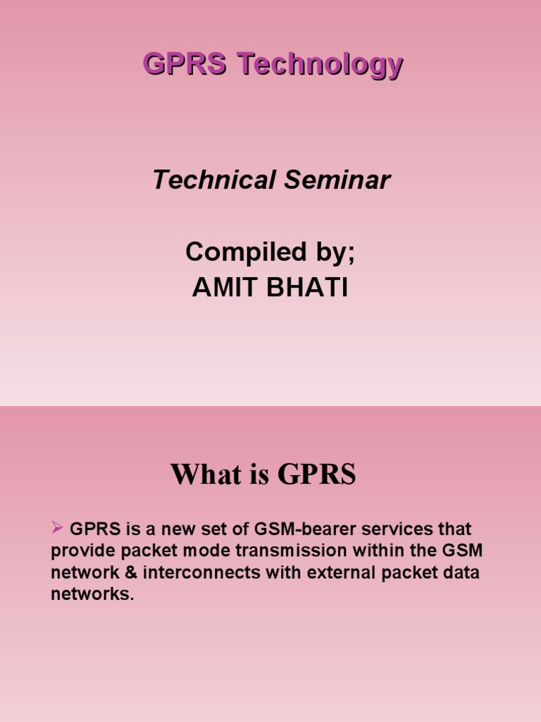 GPRS Technology | PDF | Computer Network | General Packet Radio Service