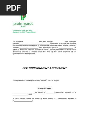 Consignment Agreement