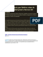 CIDH Denuncia Que Bolivia Exime de Responsabilidad Penal a Fuerzas Del Orden