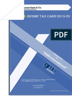 Income Tax Card 2019-20: Suite 021, Block B Abu Dhabi Towers, F-11 Markaz Islamabad-Pakistan