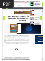 Nova Tecnologia Permite Criar Espécie de Holograma 3D de Objetos Por Ondas de Ultrassom - Tudocelular.com