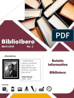 Boletín de Biblioteca No. 2 (Abril)