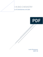 Research in Bio-Chemistry: Metabolic Diseases of Carbohydrates and Lipids