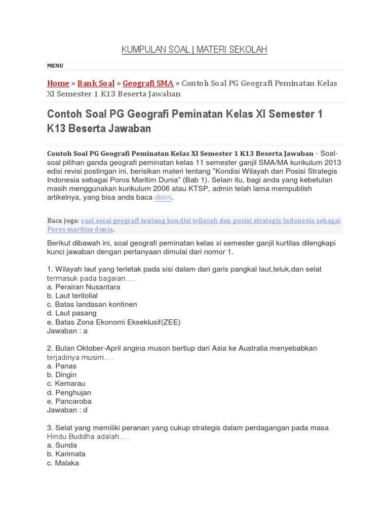 Materi Bahasa Jawa Kelas 11 Semester 1 K13 Guru Galeri