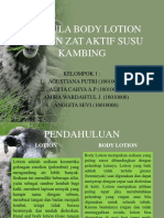 Formula Body Lotion Dengan Zat Aktif Susu Kambing