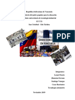 Crisis Económica y Social de Venezuela Desde 1980 Hasta La Actualidad