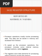 Ia-32 Register Structure: Reported By: Maybhel H. Nadura