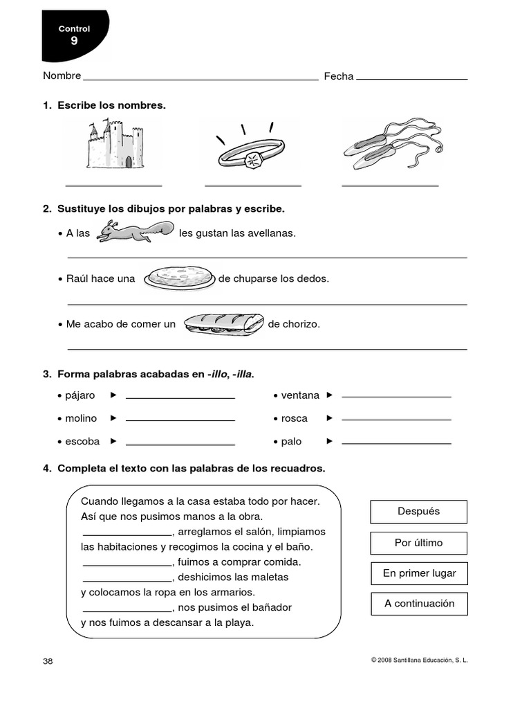 Exámenes Lengua 3 Primaria PDF